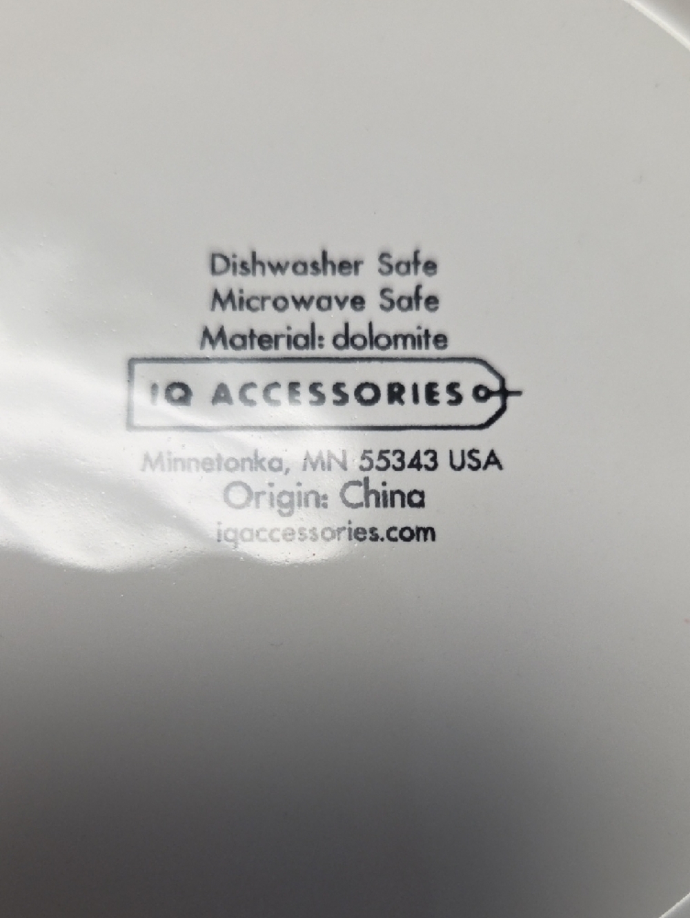 White Ceramic Popcorn Bowl with Raised Lettering - Picture 4 of 4